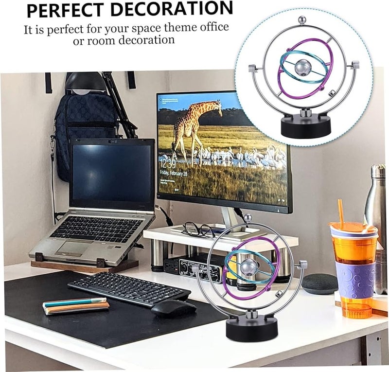 نموذج النظام الشمسي كرة أرضية ديكور طاولة تعلم الفيزياء زينة مكتب - Image 5